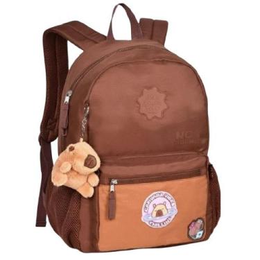 Imagem de Mochila capivara de costas 17,5" ref cg25099 - CLIO STYLE, MARROM, 17