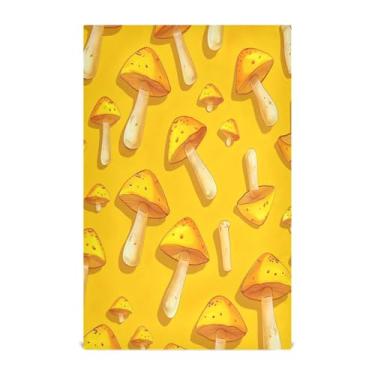 Imagem de xigua Conjunto de 1 panos de prato de cozinha de cogumelos amarelos, macios e altamente absorventes de secagem rápida para limpeza de pratos e limpeza manual, 71 x 45 cm