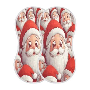 Imagem de STAYTOP 2 peças de panos fofos para arrotar papai noel - panos para arrotar para bebês meninos, meninas e toalha para recém-nascidos, panos grandes absorventes para arrotar