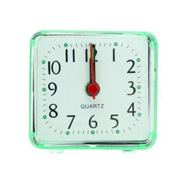 Imagem de Despertador analógico Despertador digital de cabeceira pequeno silencioso sem tique-taque despertador quartzo operado por bateria relógios despertar decoração mesa casa(Green)