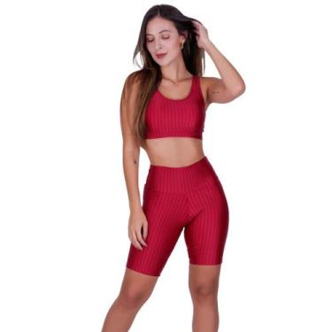 Imagem de Conjunto Top com Bojo e Bermuda Fitness 3D - C12 CONJUNTO BRUNA - BY T