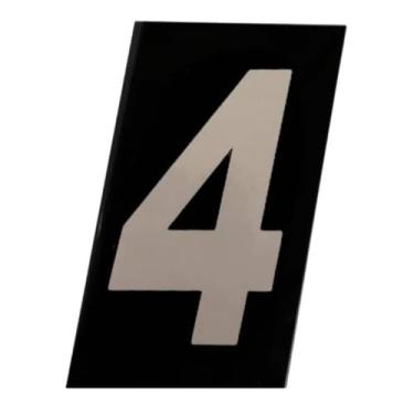 Imagem de Número Residencial 4 em Acm Refletivo Numeral 11,5 x 6,5 cm