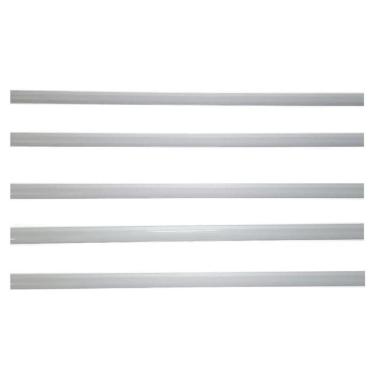 Imagem de Porta Etiqueta Bandeja Gondola Lx 92 Cm Cinza Kit Com 150