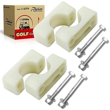 Imagem de Roykaw Conjunto de montagem de bloco de freio de carrinho de golfe para carrinho de golfe Club Car DS/Carryall 1981-up G&E, porcas e parafusos incluídos, conjunto de 4 blocos de freio, OEM # 1011402