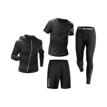 Imagem de Conjunto De Roupas De Compressão Masculinas Para Fitness, Corrida, Jog