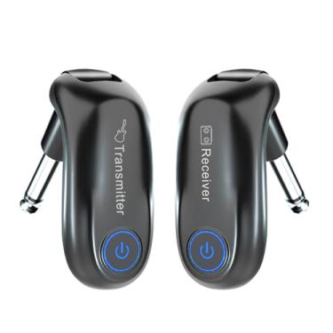 Imagem de Sistema de guitarra sem fio, transmissor e receptor de áudio de carregamento, alcance de 30,5 m, para prática de ensino de instrumentos, shows de palco, apresentações de bar de rua, instrumentos