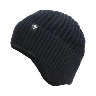 Imagem de Boné Masculino De Inverno Em Tricô Com Forro De Pele Sintética, Quente