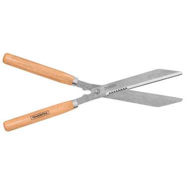 Imagem de Tesoura para Cerca-Viva Tramontina com Lâmina Serrilhada Metálica e Cabo de Madeira