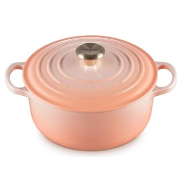 Imagem de PANELA REDONDA LE CREUSET 20CM SIGNATURE FERRO ESMALTADO PESSEGO PECHE 21177204234450