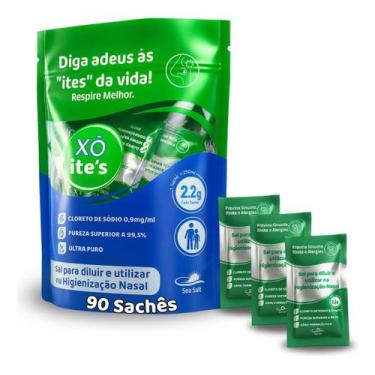 Imagem de Solução Lavagem Nasal Biotech Sal Sem Iodo Xô Ites 90 Sachês - xo ites