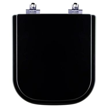 Imagem de Assento Sanitário Laqueado Soft Close Elite Preto Para Vaso Celite