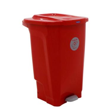 Imagem de Lixeira Tramontina T-force Plástico Vermelho 100 L