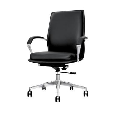 Imagem de Cadeira de Escritório Home Office Diretor Orion Preto Base Giratória Cromada Preto
