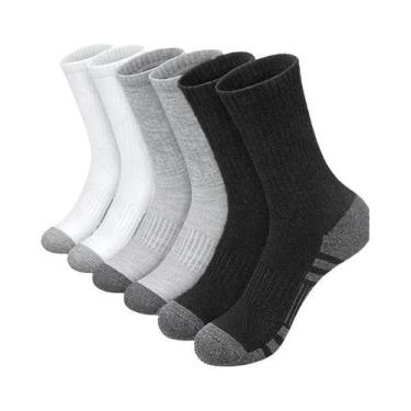 Imagem de Meias De Ginástica Masculinas De Tamanho Grande, 6 Pares, De Alta Qual