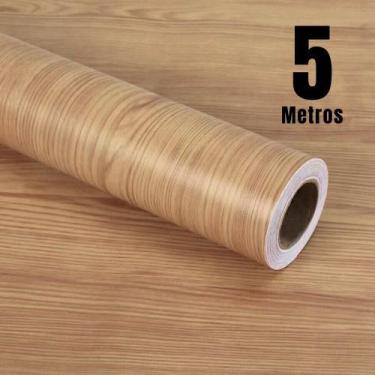 Imagem de Papel de Parede Madeira Nó Escuro Texturizado ROLO 5 METROS PREMIUM Sa