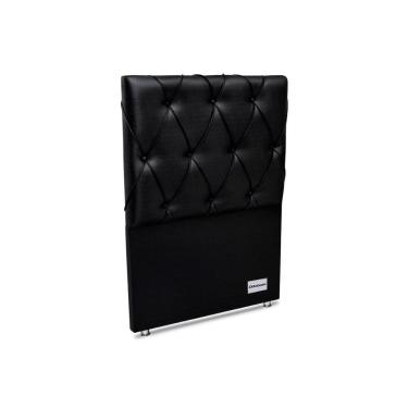 Imagem de Painel De Cama Box Estofada Murat Facto Black Solteiro - Courano Preto - Ortobom