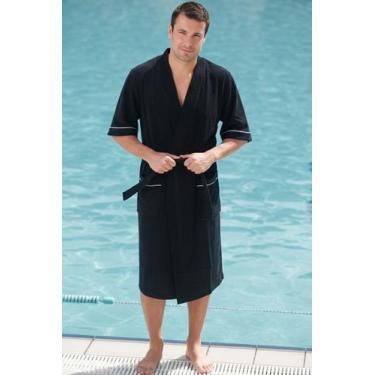 Imagem de Roupão Atoalhado Masculino - Sogni Belli, GG, Preto