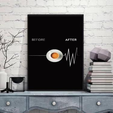 Imagem de Quadro Decorativo Café Sinal Vital 33X24Cm Moldura Preta
