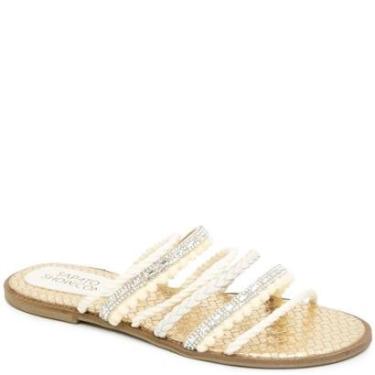 Imagem de Sandália Rasteira Tressê Brilho Cordão Sapato Show 44001-Feminino