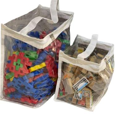 Imagem de Caixa, Bolsa, Bag Bloco Organizador De Brinquedos G 40X40X15 - Bom Clo