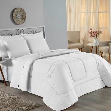 Imagem de Edredom King Nobre 1 Peça Dupla Face 2,50m X 2,90m Malha 100% Algodão - Branco