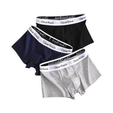 Imagem de Cuecas Boxer De Algodão Masculinas 3 Peças, Lingerie Sexy Para Homens,