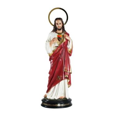 Imagem de Imagem Sagrado Coração de Jesus 30cm Original Artesanato Costa Durata 