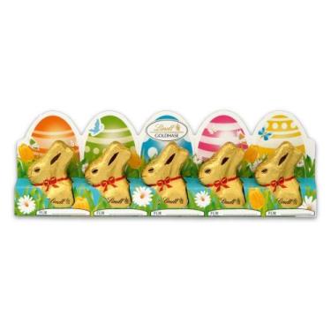 Imagem de Mini Coelhos Gold de Chocolate ao Leite LINDT 50g