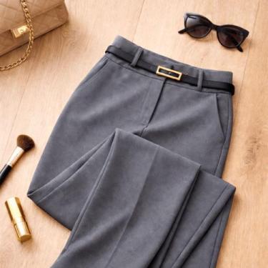 Imagem de Kit 2 Calça Alfaiataria PREMIUM Cintura Alta Com Bolso PROMOÇÃO - NoBr