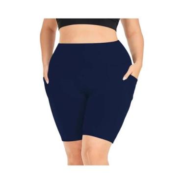 Imagem de Shorts De Yoga De Cintura Alta plus Size Para Mulheres, Leggings De Tr