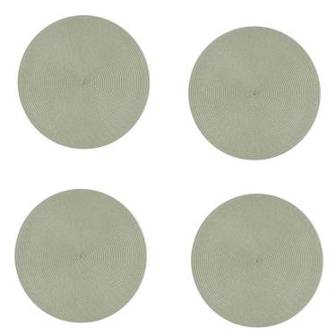 Imagem de Jogo Americano Redondo 4 Quatro Unidades Verde Caribe