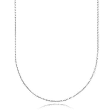 Imagem de Cordão de Prata 925 Veneziana Masculina 60cm Banhado a Prata 925 - Tro