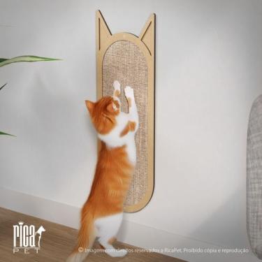 Imagem de Arranhador Parede Para Gato Sisal Carpete 50x20 Grande Brinquedo Pet R