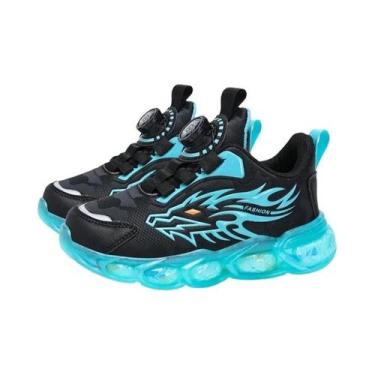 Imagem de Tênis Infantil De Couro Antiderrapante Para Meninos, Sapatos Casuais L