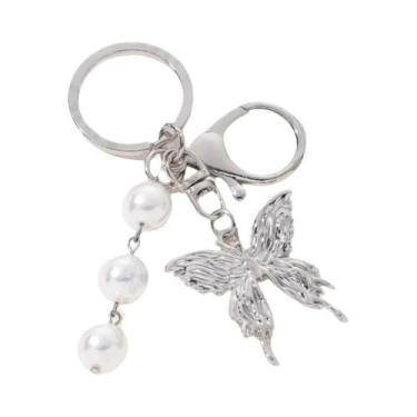 Imagem de Chaveiro Feminino Y2K Com Coração, Borboleta E Estrela Em Esmalte Prat