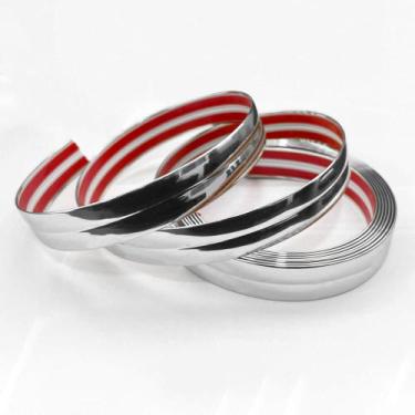 Imagem de Perfil Metalizada Autocolante PVC Acabamento Prata 15mm x 5M - Open St