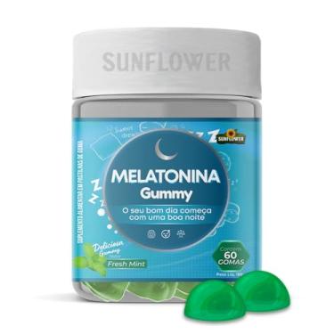 Imagem de Melatonina - Melatonina Gummy - Melatonina em Goma 210mcg 60 gomas Sunflower (60 gomas, Menta)