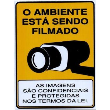 Imagem de Placa de pvc ''o ambiente está sendo filmado'' - ACESSO
