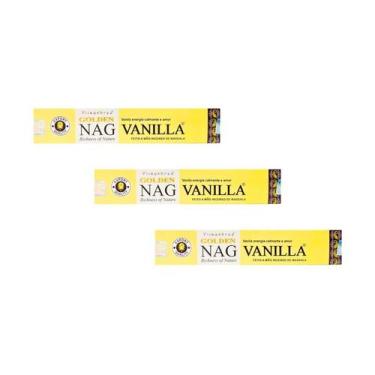 Imagem de KIT Com 3 Incensos Indiano Massala Golden Nag Varetas, Vanilla