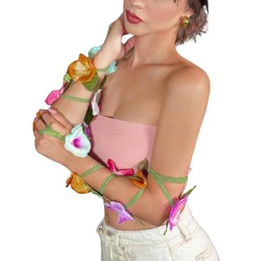 Imagem de Leg Avenue Faixas de braço de flores para festivais de fantasias femininas, Multicor, One Size