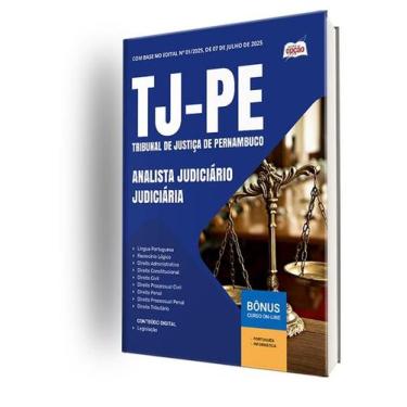 Imagem de Apostila TJ-PE - Analista Judiciário - Judiciária - Apostilas Opção