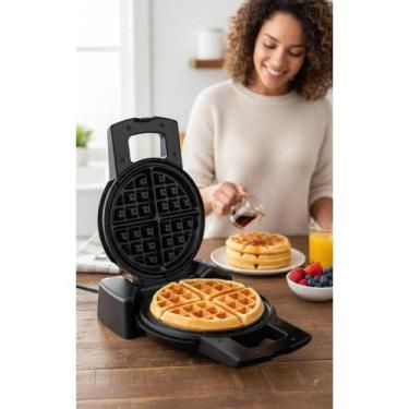 Imagem de Waffleira Antiaderente Preta 180 - Café da Manhã Perfeito! - Congratul