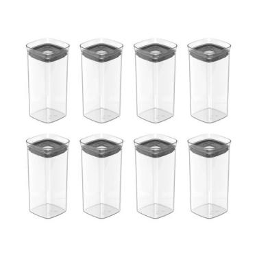 Imagem de Kit de potes herméticos Ou 8 peças 340ml Linha Block