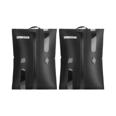 Imagem de Saco a Vácuo Reutilizável Para Viagem, Saco De Compressão Dobrável Par