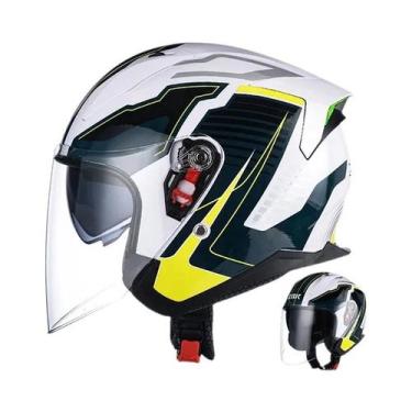 Imagem de Capacete De Motocicleta Retrô Com Viseira Dupla, ABS, Anticolisão, Seg