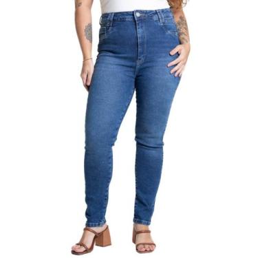 Imagem de Calça Jeans Sawary Cigarrete Plus Size - 282087 - Azul medio 46, Azul,