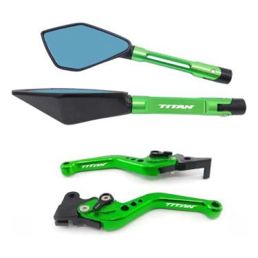 Imagem de Kit Manete Retrovisor Esportivo Titan 125 150 160 a disco - NoBrand, V