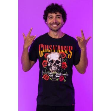 Imagem de Camiseta Guns N Roses Tour 1987-88 - Piticas, M, Preto
