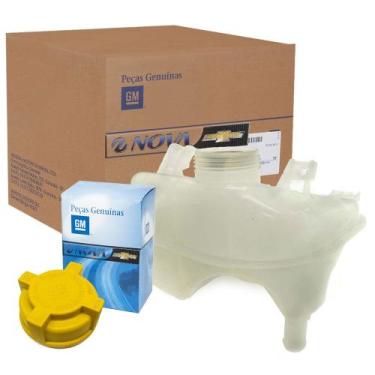 Imagem de Kit Reservatorio De Agua Do Radiador Com Tampa 3 Vias 1.4 1.8 8v Sem A