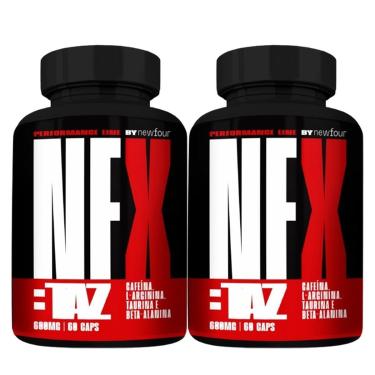 Imagem de 2x TAZ Cafeina Arginina Taurina e Beta Alanina 600mg 60 Caps - New Four-Unissex